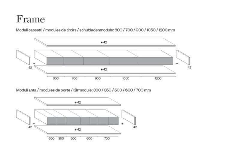 Двойной подвесной умывальник с ящиками Pirovano Frame ARCH-00096586 - Вид №2