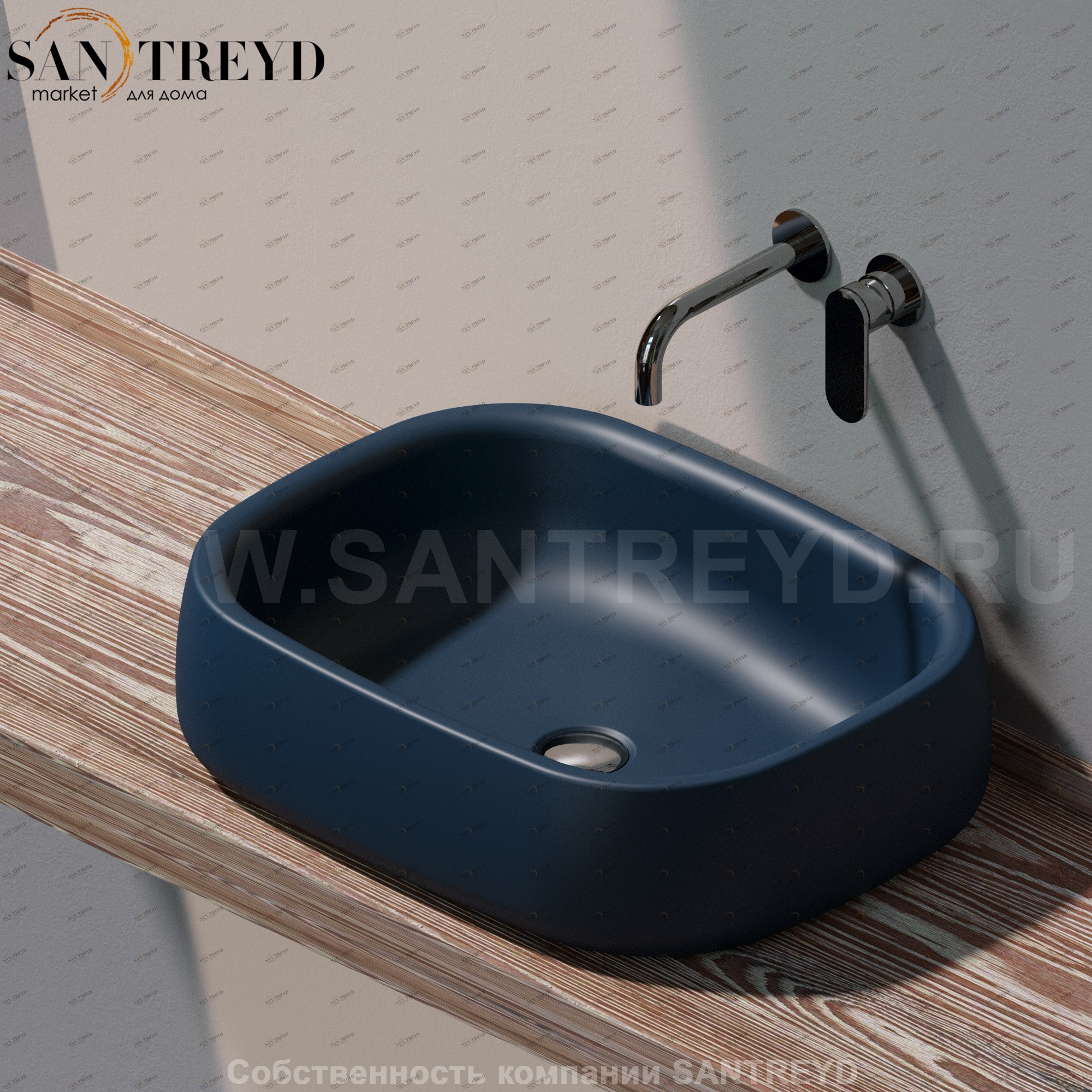 BN60A7016 Накладная раковина на столешницу  прямоугольная Ceramica Flaminia Bonola