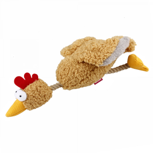 ПР0058992 Игрушка для собак Catch & Fetch Курица с пищалкой 36см GIGWI