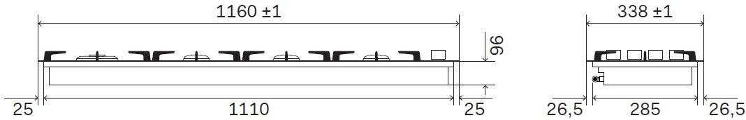 Ilve Газовая плита из нержавеющей стали Professional plus Hpt1230d Santreyd  - Вид №1
