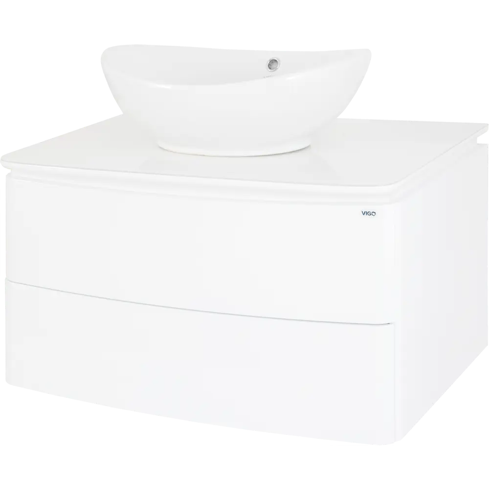 Тумба под раковину подвесная Cosmo 80 см цвет белый VIGO STLM-2127538 - Вид №1