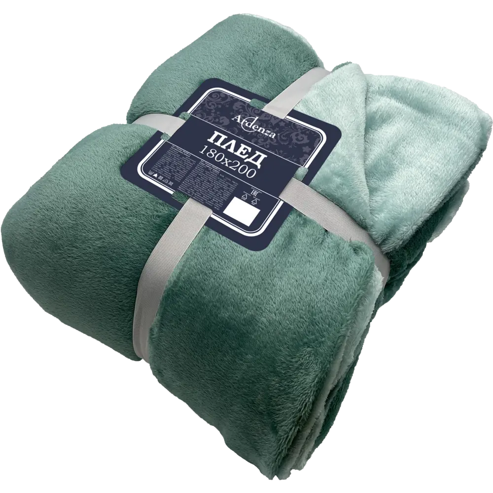 Плед "Монтелло" 180x200 см микрофибра цвет зеленый Ardenza STLM-2030533