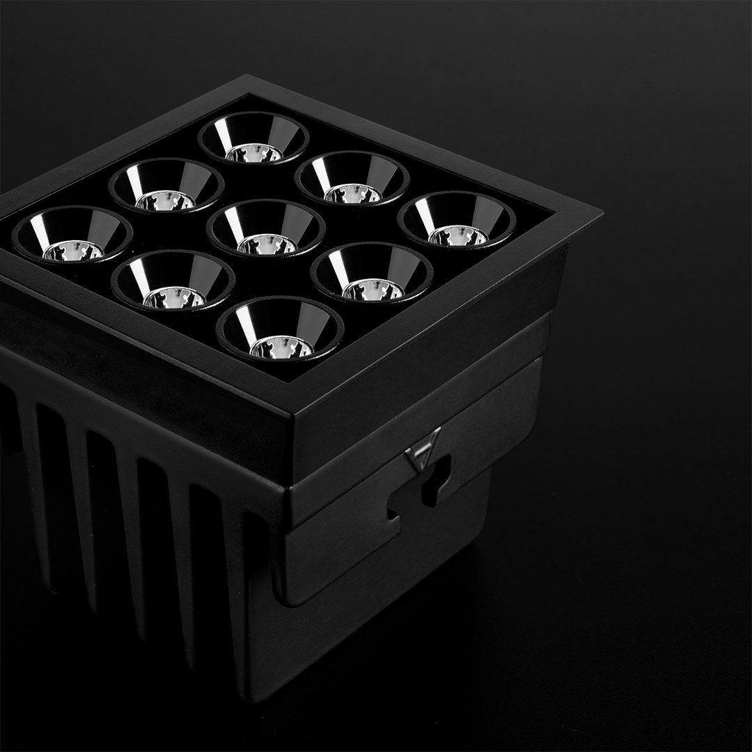 Несколько алюминиевых светодиодных утопленных прожекторов Arkoslight Black Foster Micro ARCH-00102184 - Вид №3