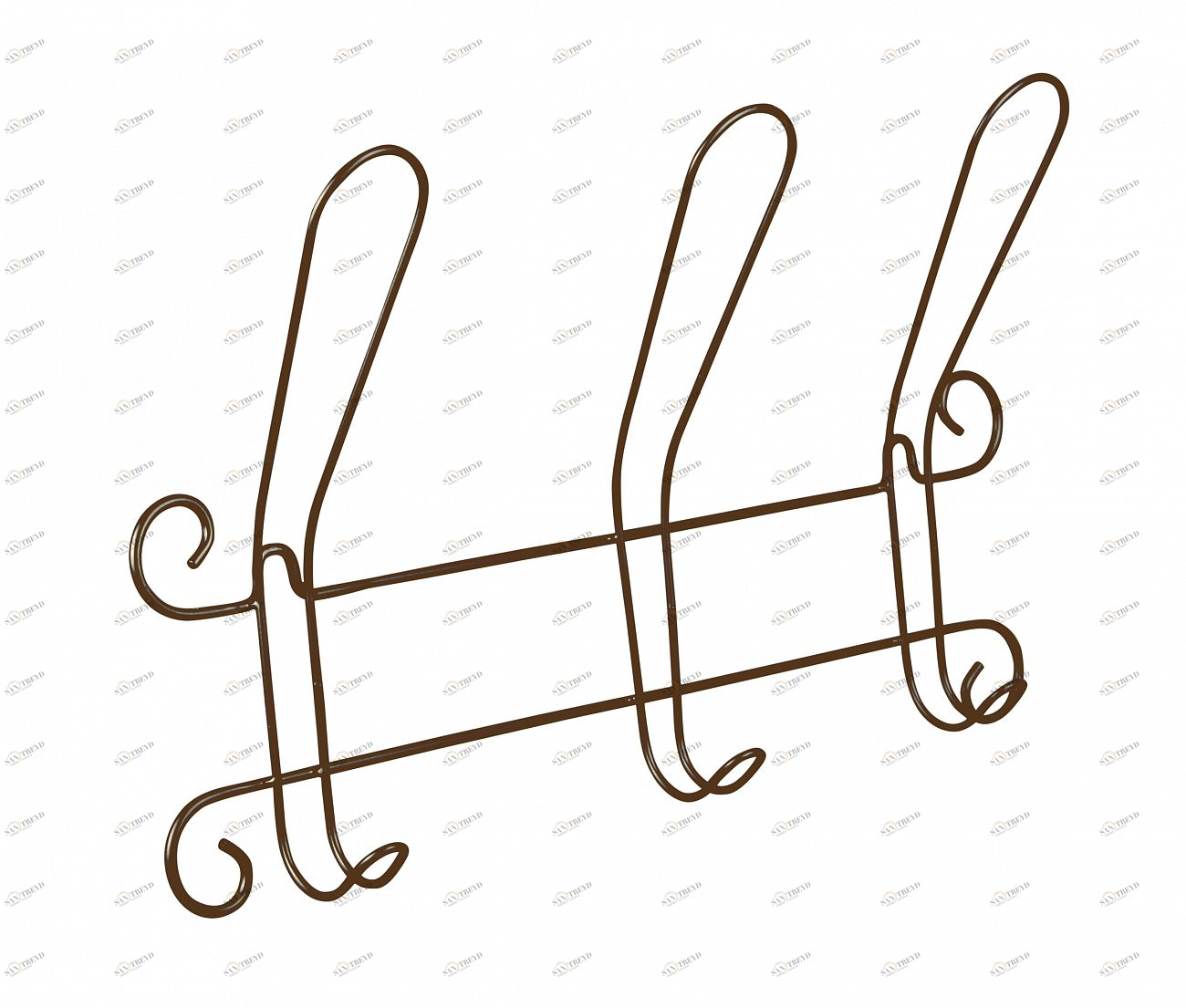 Вешалка Настенная Graciya zavit коричневая SHEFFILTON ДИЗАЙНЕРСКИЕ 015074 Коричневый 