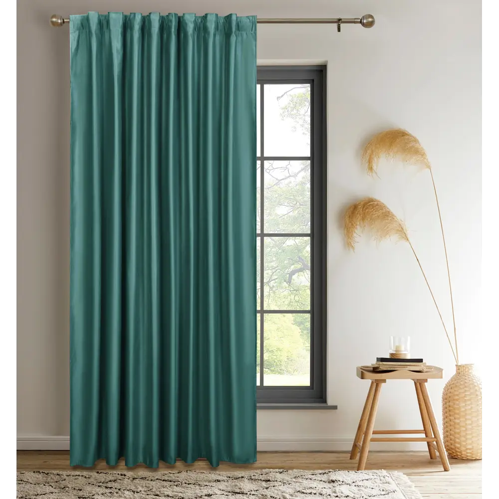 Штора портьерная KREAFORTA Manchester изумрудный велюр 200x280 см 89405476 STLM-1580061