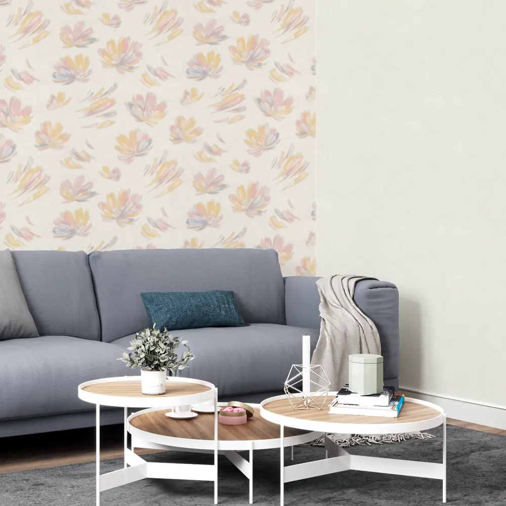 Обои флизелиновые Palitra Home Vanille желто-розовые 1.06 м 370-36 STLM-2179571 - Вид №3