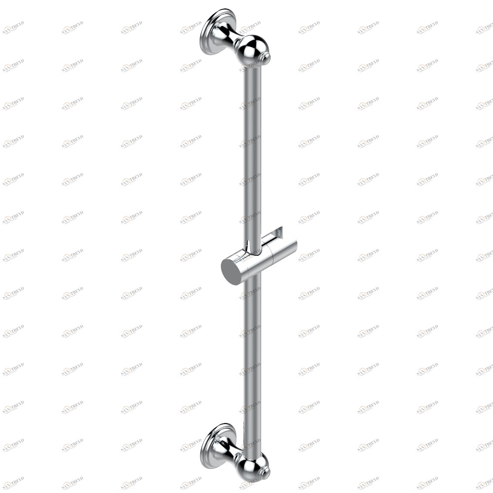 A9C-258 Штанга для душа 60 cм Thg-paris Jaipur c чёрным ониксом Хром A9C 258  A02 CAT.A