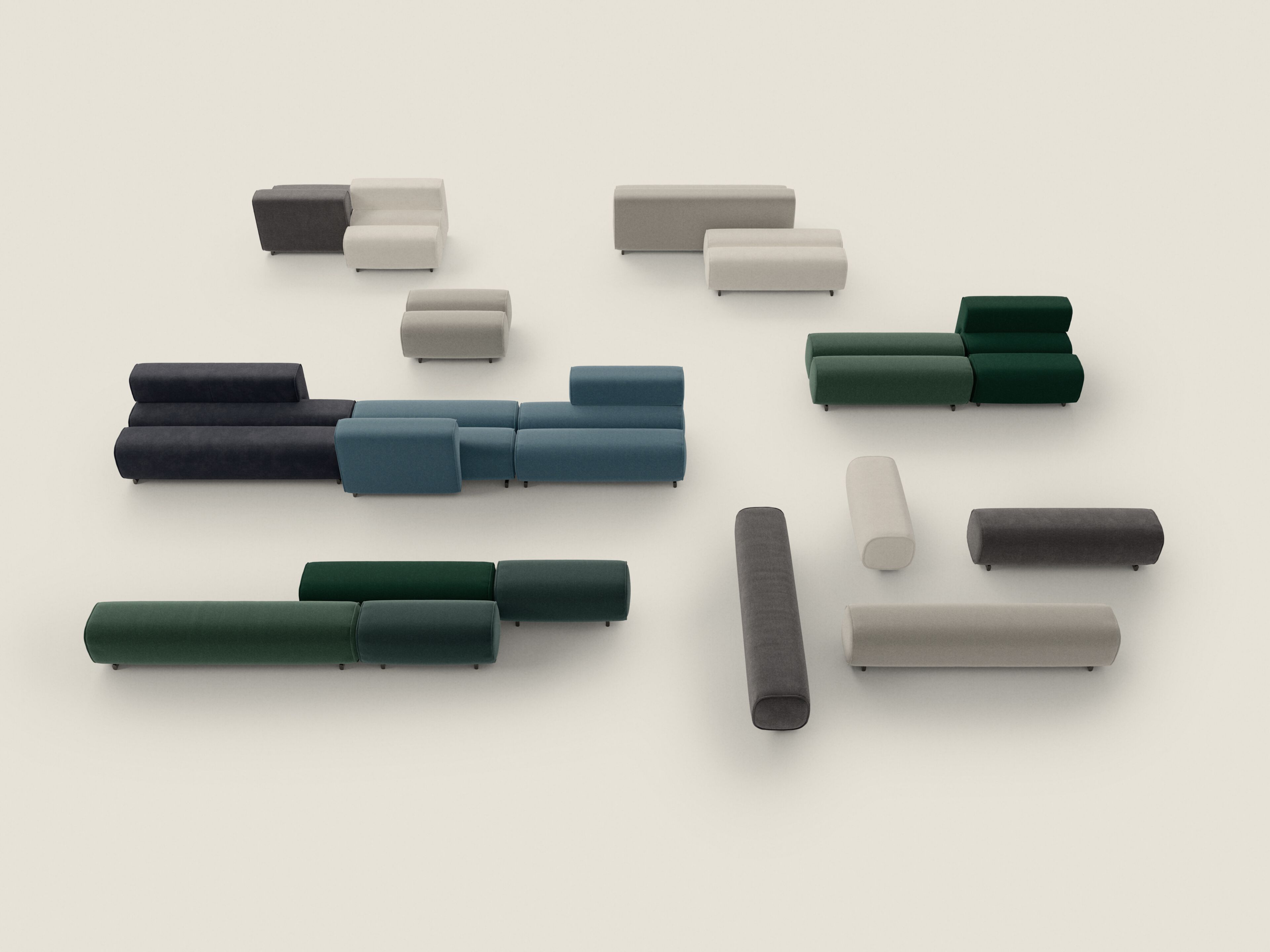 Съемный прямоугольный пуф из ткани Desalto Unlimited ARCH-00109990 - Вид №2