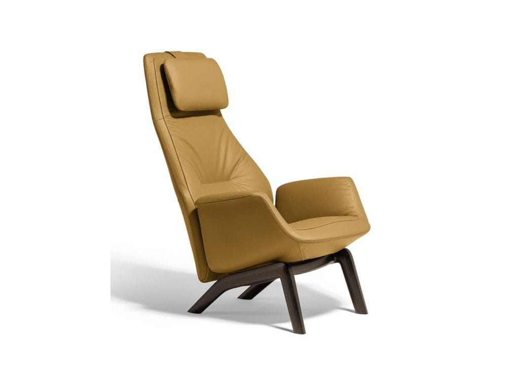 Кожаное кресло с высокой спинкой Poltrona Frau коллекция - диваны и кресла ARCH-00054710 - Вид №4