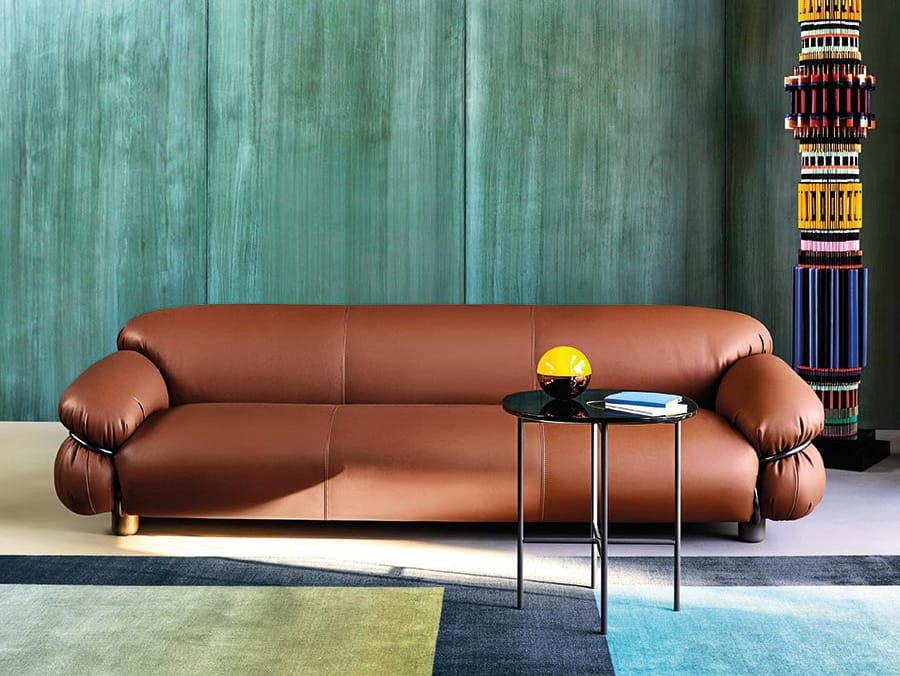 3-местный кожаный диван Tacchini Sesann ARCH-00108467