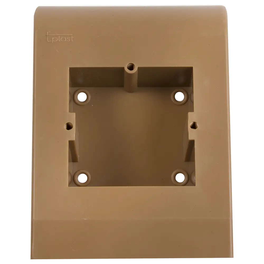 Подрозетник для плинтуса ПВХ 58 мм цвет коричневый TPlast STLM-2190036 - Вид №1