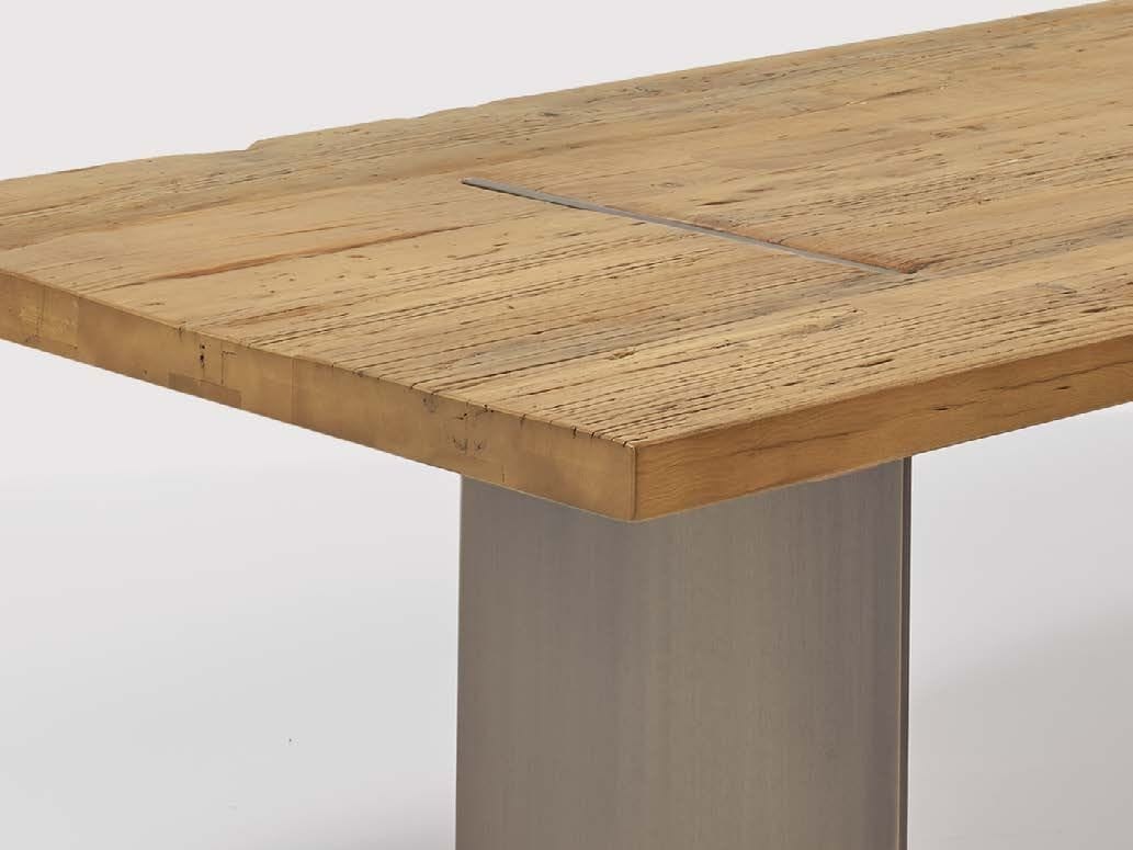 Прямоугольный обеденный стол из стали и дерева Naturedesign Origin ARCH-00109592 - Вид №3
