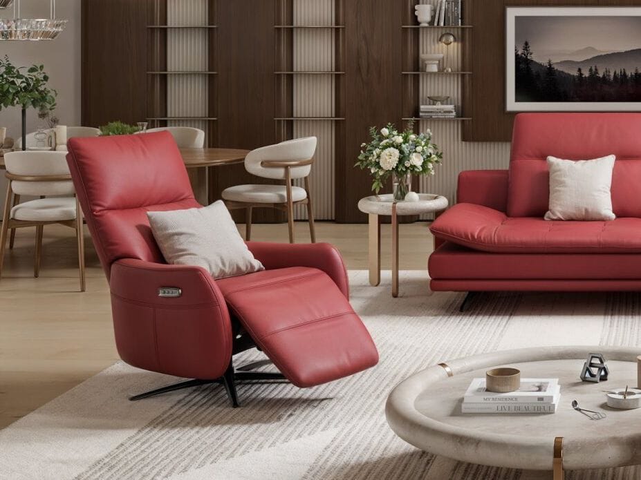 Вращающееся кожаное кресло с электроприводом Sofanella Турин ARCH-00022563 - Вид №4