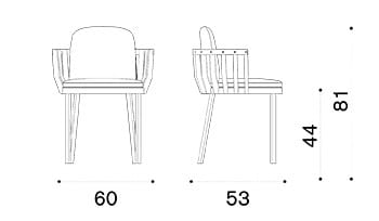 Стул для сада из тикового дерева с подлокотниками Ethimo ARCH-00131586 - Вид №14