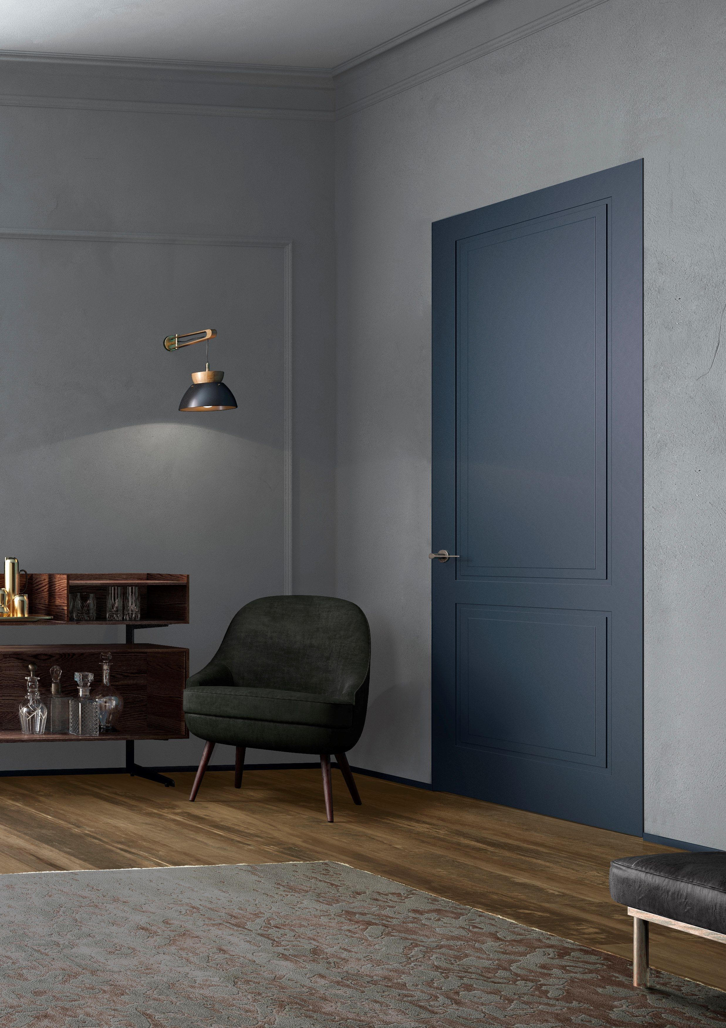 Деревянная стена заподлицо распашная дверь ALBED ARCH-00131676 - Вид №1