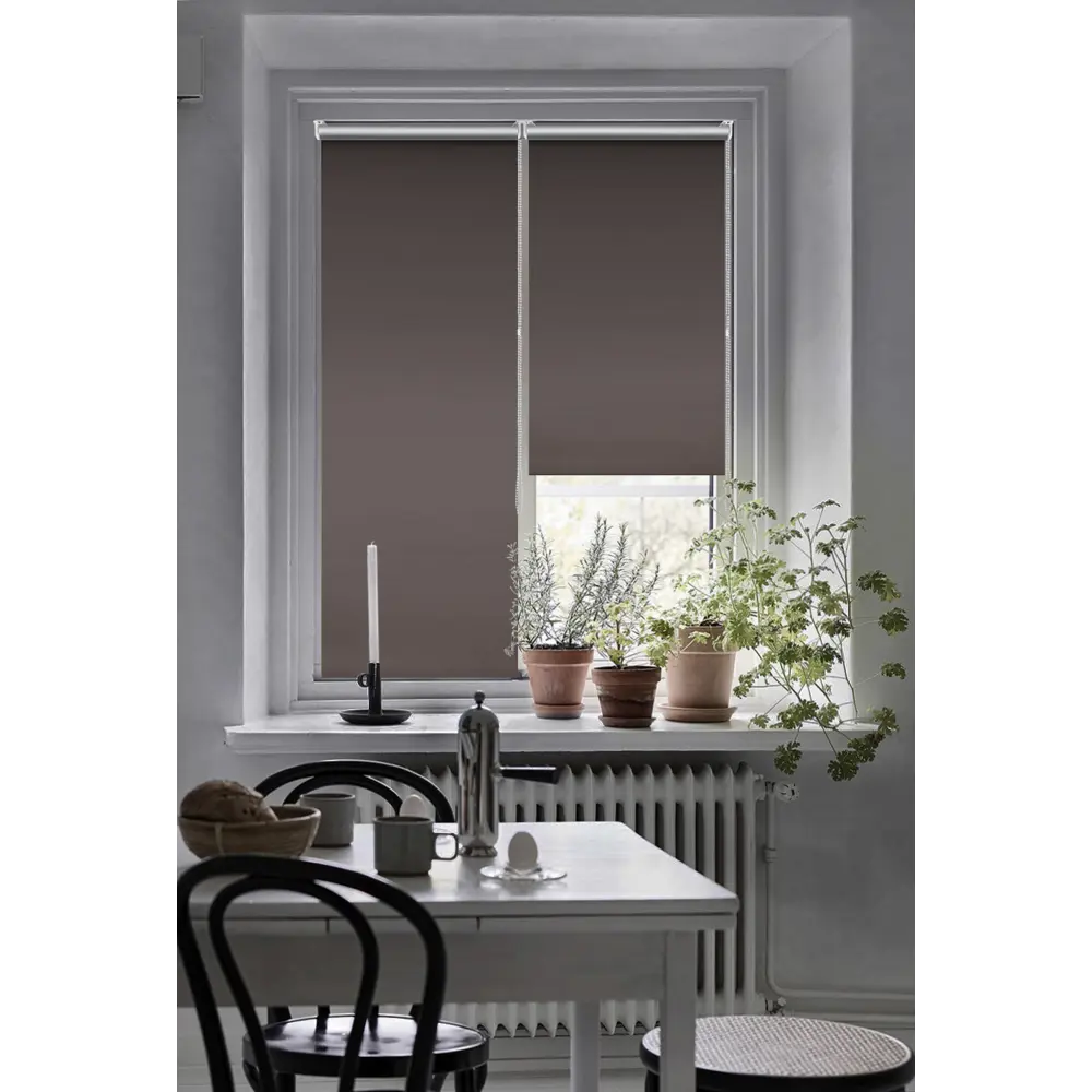 Штора рулонная блэкаут Эскар 50x160 см коричневая Terra 2 BLACKOUT STLM-2023464 - Вид №5