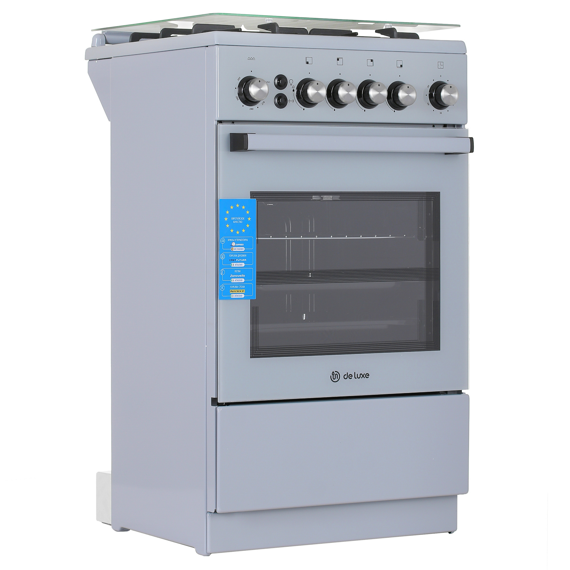 5366333 Газовая плита De Luxe 5040.40Г (кр) ЧР-012 серый STDN-0101430 - Вид №1