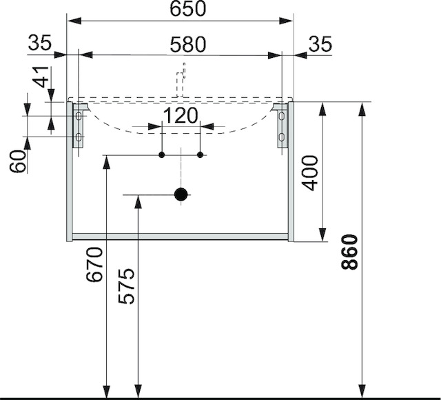 32951290000 Тумба под умывальник KEUCO Plan - Вид №2
