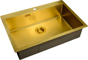 Мойка кухонная ZorG Light ZL R 750510 BRONZE из нержавеющей стали, бронза