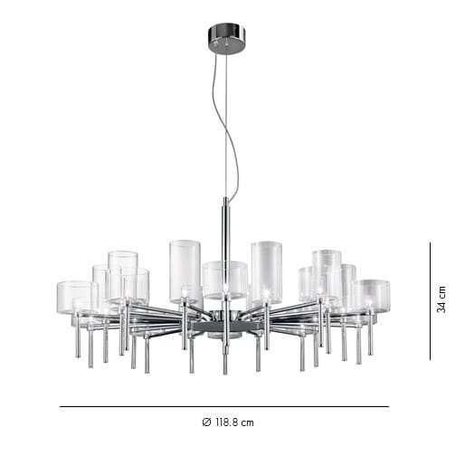 Хрустальная галогенная люстра AXOLIGHT Spillray ARCH-00050638 - Вид №3