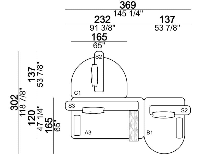 2-местный тканевый диван Arketipo BACK PACK ARCH-00107213 - Вид №4