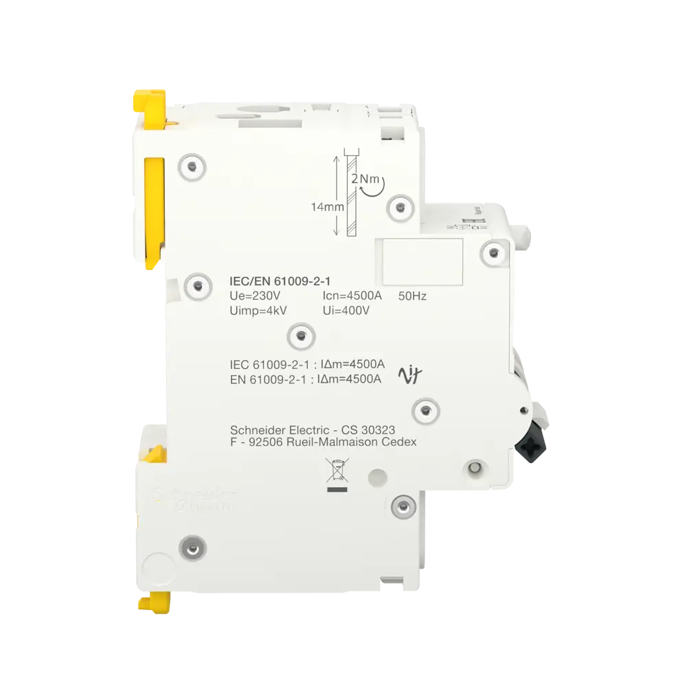 Дифференциальный автомат Systeme Electric Acti9 1P N C25 A 30 мА 4.5 кА AC A9DZ1625 STLM-2152878 - Вид №3