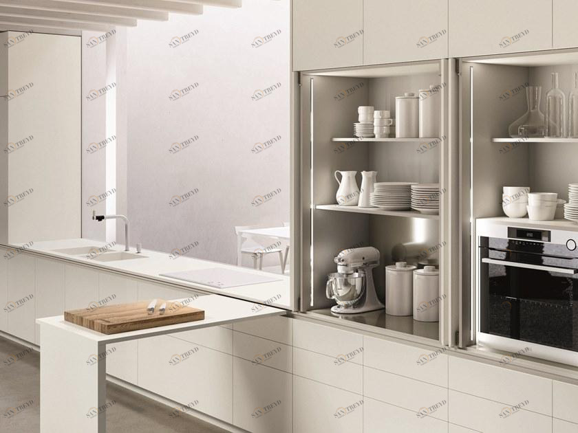 Elmar Модульная деревянная кухня с полуостровом Slim sun-id-1437881