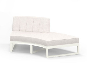 Тканевый изогнутый модульный садовый диван