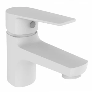 Orange Loop M26-021W однозахватный смеситель для раковины без донного клапана. Цвет: белый бронза