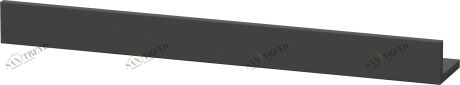 DS791104949 Полка DuraStyle #DS7911 600 - 1800 x 130 мм Графит матовый, декор Duravit