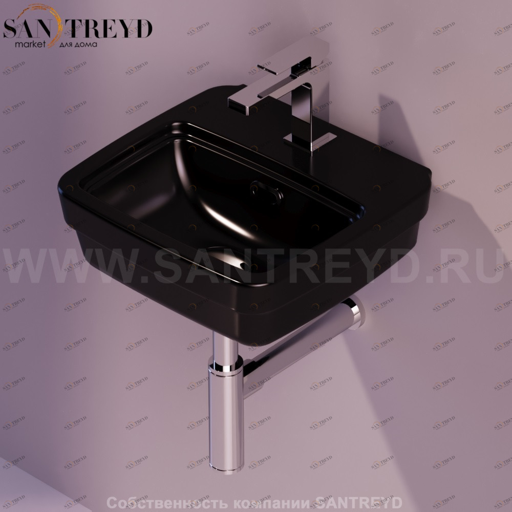 EVO14NERO Подвесная раковина настенная прямоугольная Simas Evolution черная