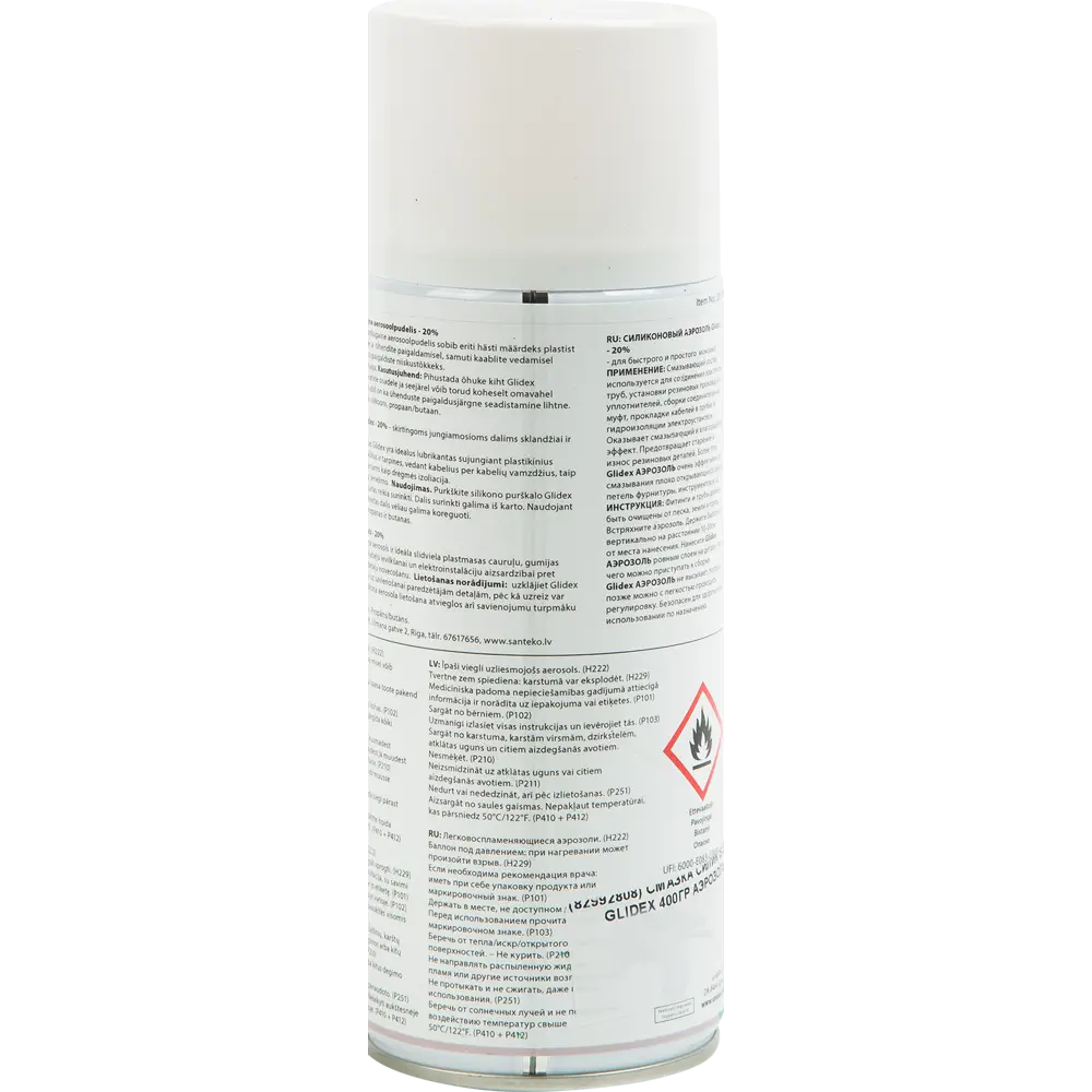 Смазка силиконовая для труб SUPER GLIDEX 400 грамм аэрозоль Santreyd STLM-2182552 - Вид №1