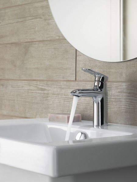 E98827-CP Однорычажный смеситель увеличенной высоты для раковины, донный клапан Jacobdelafon KUMIN Santreyd - Вид №1