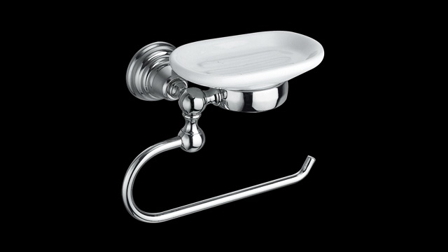 CA238 Полотенцедержатель с мыльницей, керамическая, настенный bagno&associati CANOVA Bagno & Associati