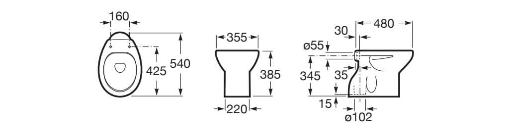 Напольный керамический туалет Roca Виктория ARCH-00067507 - Вид №2
