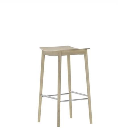Andreu World Барный стул высокий из бука с подставкой для ног Smile Bq0329-bq0351 - Вид №2
