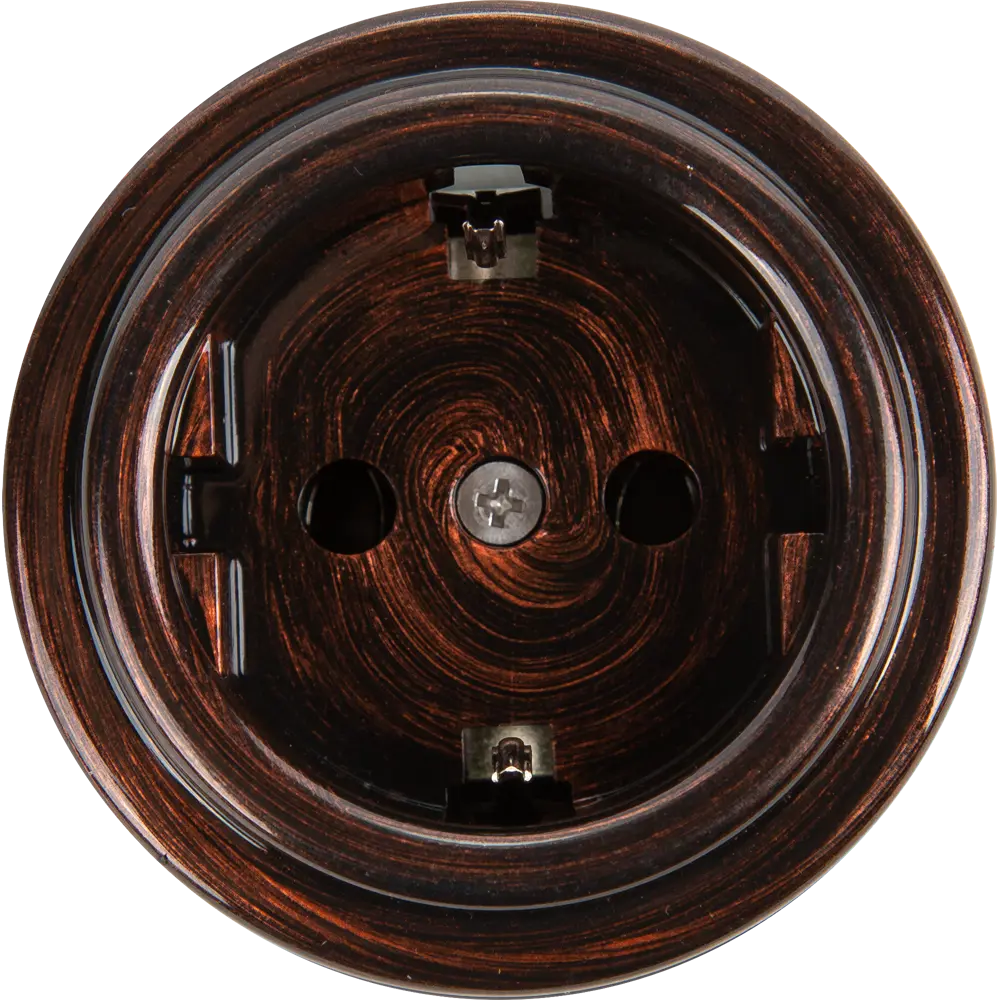 Розетка Electraline с заземлением цвет медный век Ретро STLM-2196473 - Вид №1