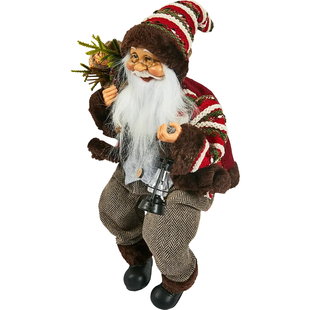 87547272 Фигура декоративная Санта в коричневом 45см STLM-1334414 Santreyd Christmas - Вид №4