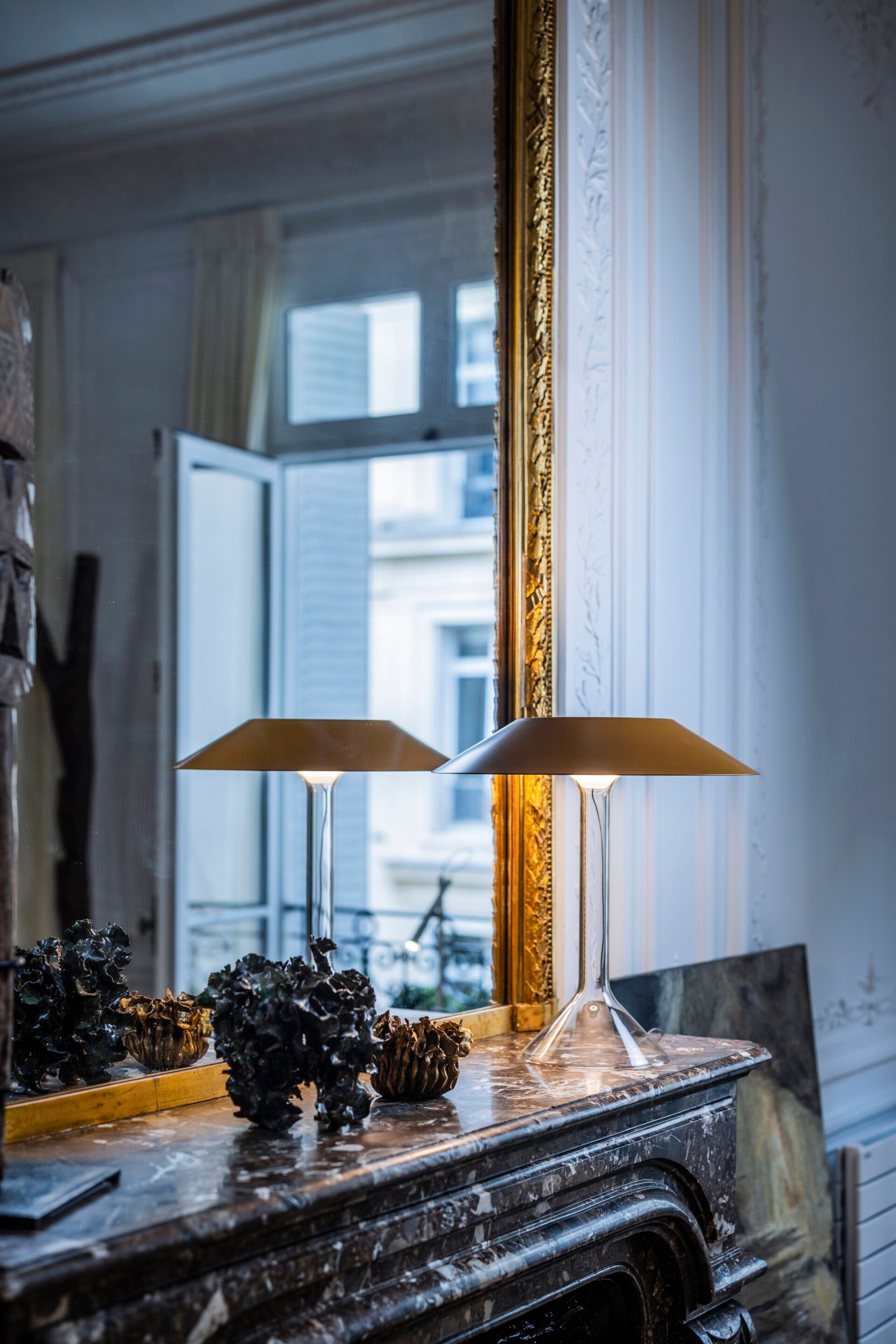 Настольная лампа из окрашенной стали и боросиликатного стекла Foscarini Chapeaux ARCH-00136305 - Вид №15