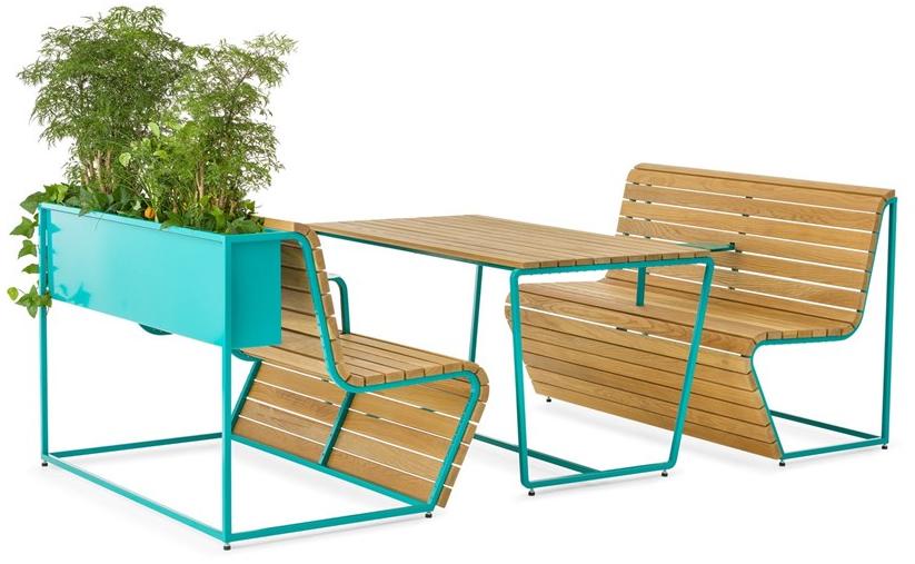 Nola Industrier Дубовая скамья со встроенной сеялкой Vilding sun-id-1467983 - Вид №3