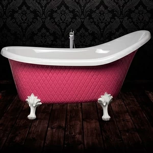 Ванна отдельностоящая Retro Legend Chesterfield Fuchsia