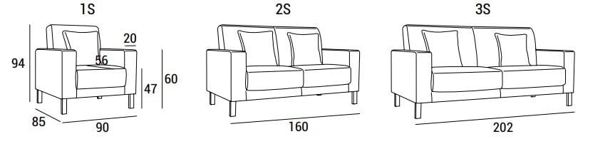 2-местный тканевый диван Domingo Salotti щенок ARCH-00008864 - Вид №2