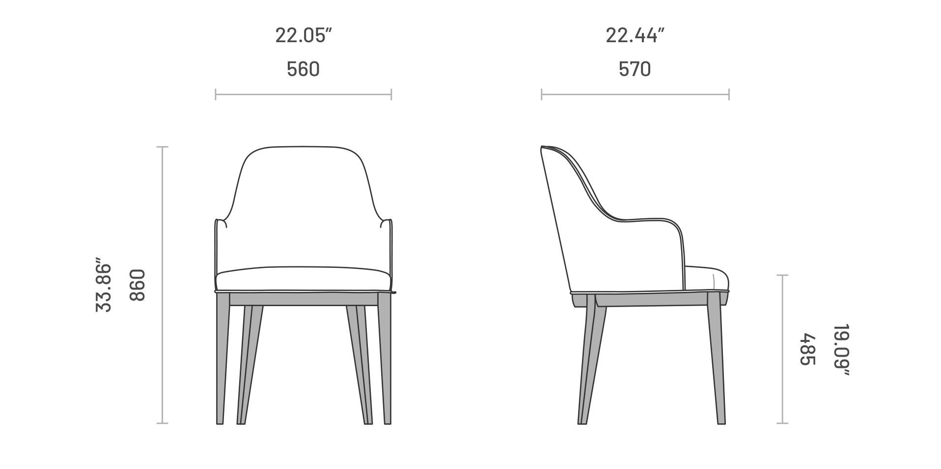 Мягкий тканевый стул с подлокотниками Domkapa ANNA ARCH-00052441 - Вид №3