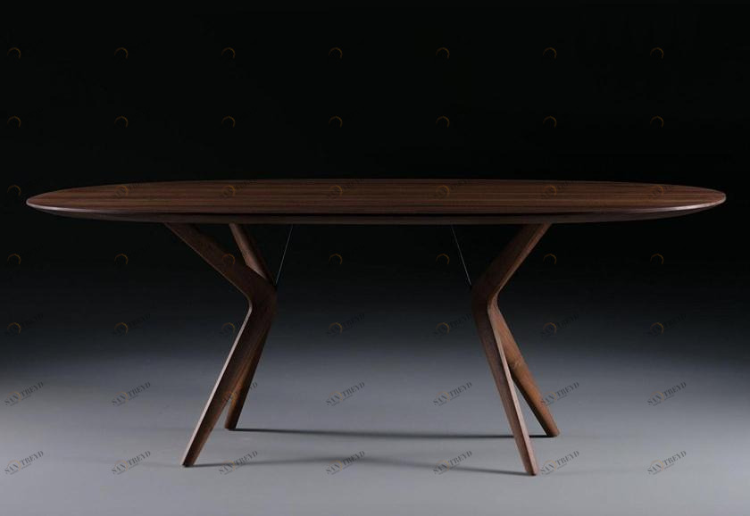 Artisan Овальный обеденный стол из массива дерева Lakri Otlaxxyy 