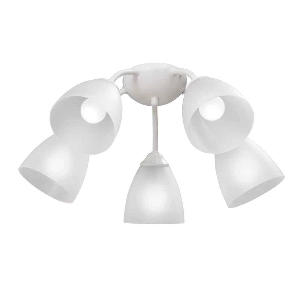 Люстра потолочная Vitaluce Найс 5 ламп 15м² Е14 цвет белый матовый STLM-2005250 - Вид №1