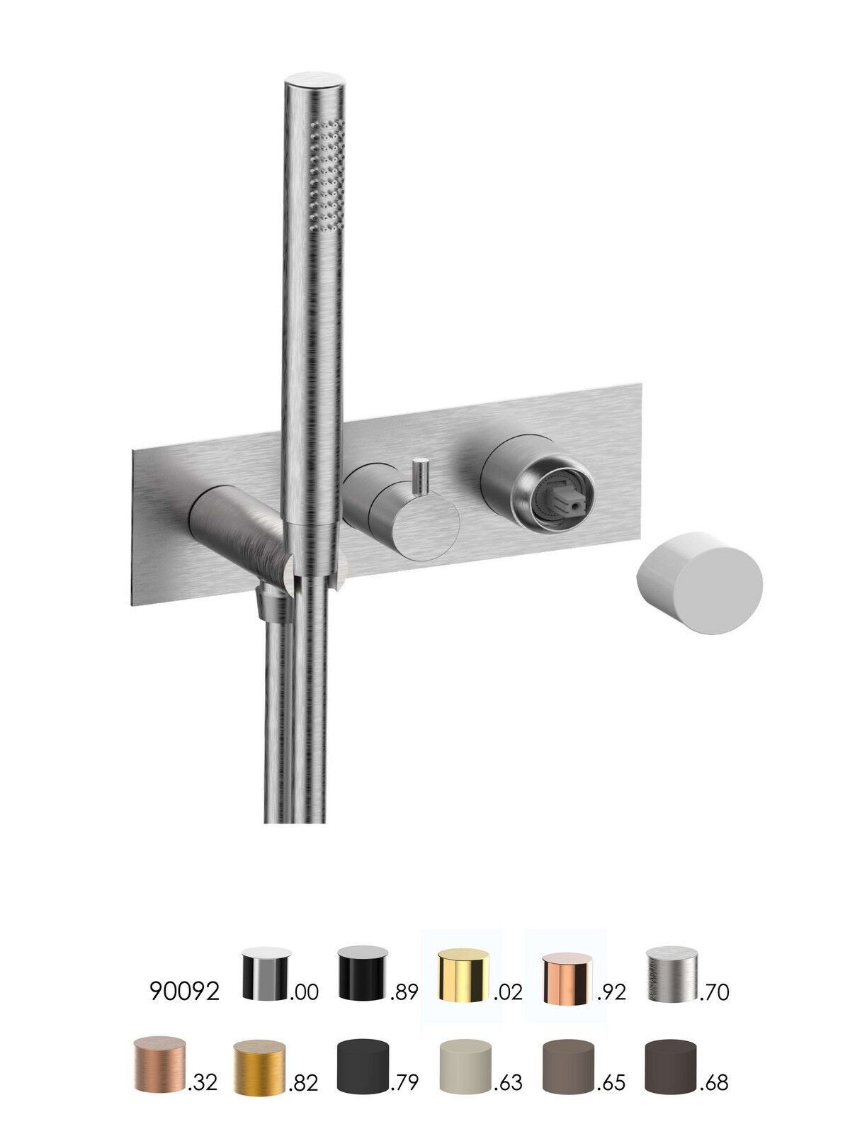 Однорычажный смеситель для ванны с 3 отверстиями и ручным душем Rubinetterie Frattini отдельная эстетика ARCH-00085349 - Вид №13