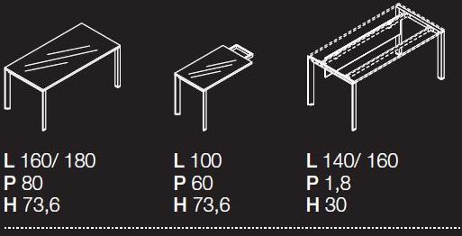 Las Mobili Модульный стеклянный стол Oxi sun-id-1443417 - Вид №2