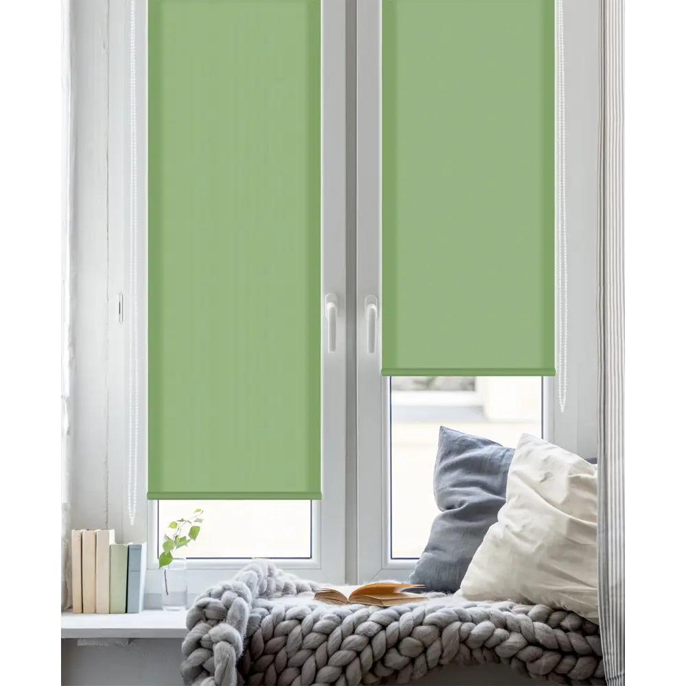 Штора рулонная Stars 50x160 см зеленая GARDEN STLM-2118038 - Вид №4