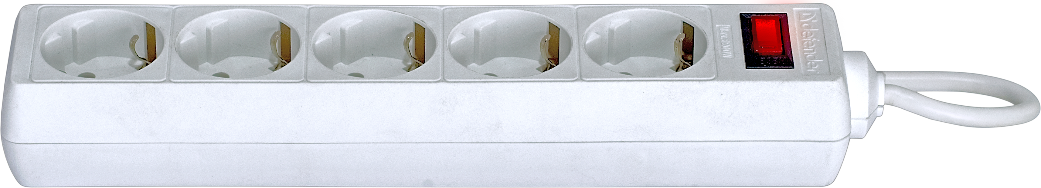 99483 Surge protector es 5 5m, white, 5 outlets Defender Santreyd  - Вид №1