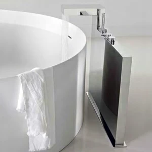 Toscoquattro Смеситель для ванны напольный Rubinetteria полиров.нерж.сталь